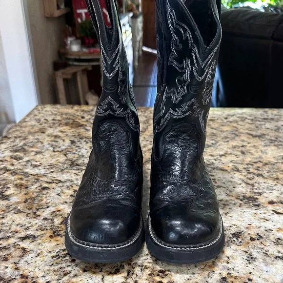 Roper Black Low Top Western Boot - Picture 2 of 7